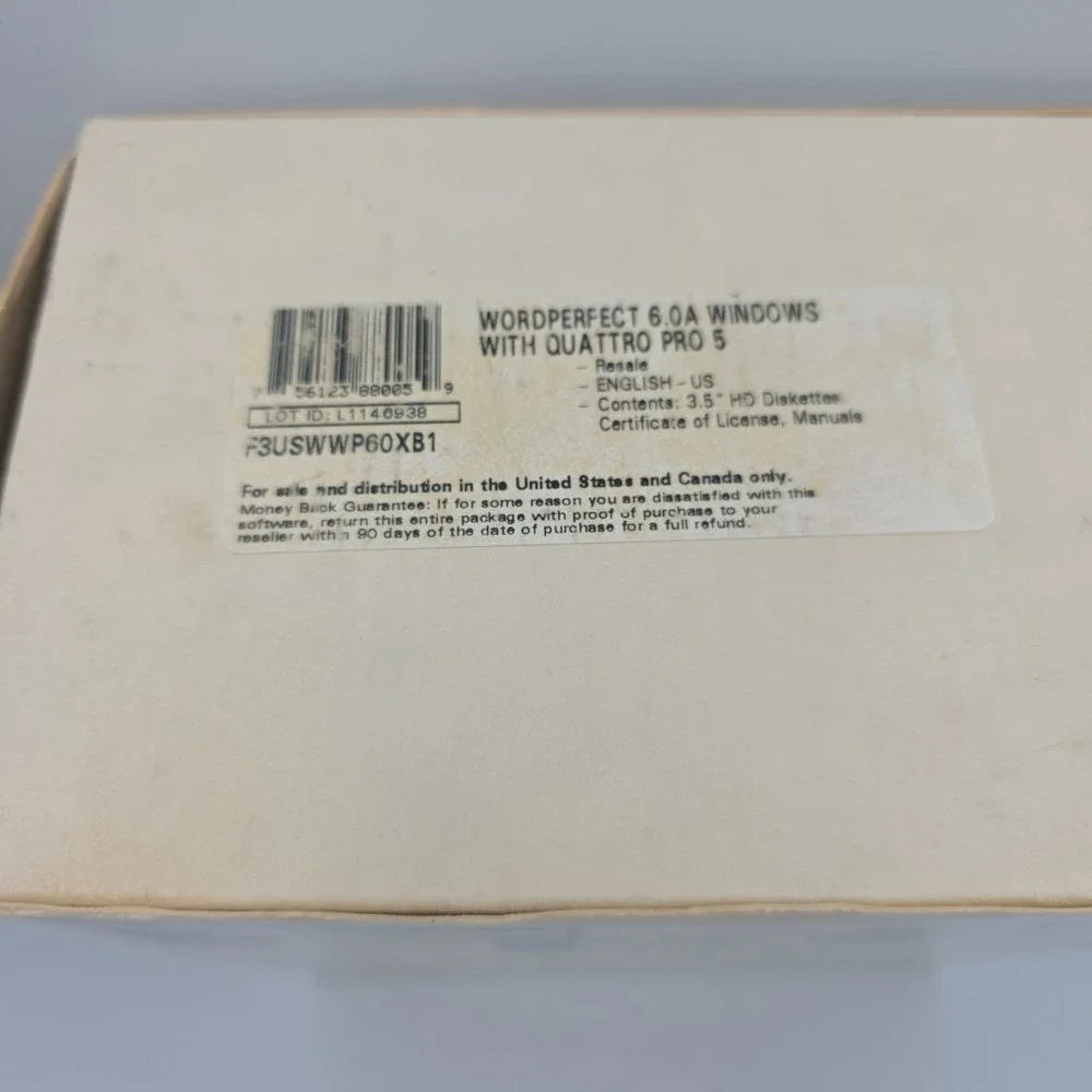 WordPerfect 6.0a for Windows CD-ROM 1993 Vintage Software